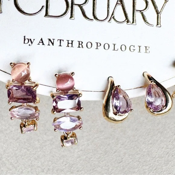 Anthropologie February Earring Set, 4 Pairs - Picture 7 of 15